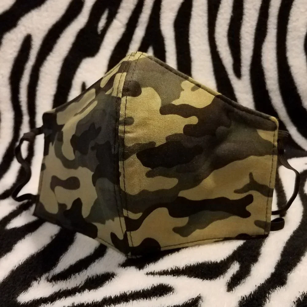 3 Adult Washable Face Mask/Cover Camouflage Design